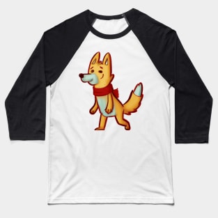 Cute Red Wolf Drawing Baseball T-Shirt